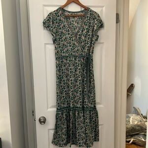 Max Studio Floral Faux Wrap Dress